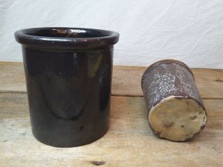 2 Antique Stoneware Jars Crocks Minnesota Estate Find Pair Old 4