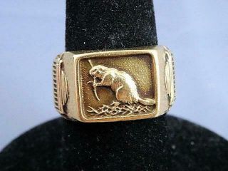 Mit Class Ring Vintage Balfour 10k Yellow Gold Mens Class Of 49