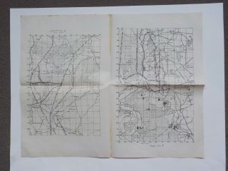 Wwi Map 1918 Map No.  8 309th Infantry 78th Division Vtg World War One Paper Ww1