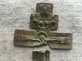 Ancient big cross.  Ancient finds Metal detector finds №19B 100 2