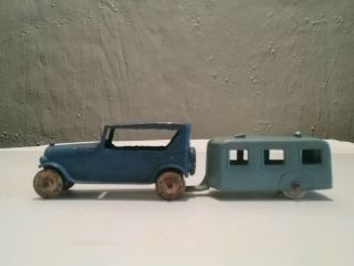 Vintage Tootsietoy Car & Trailer Set