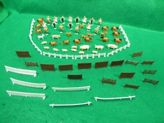 Vintage Hand Painted Plastic Toy Series Farm Set by Benley Hong Kong 2