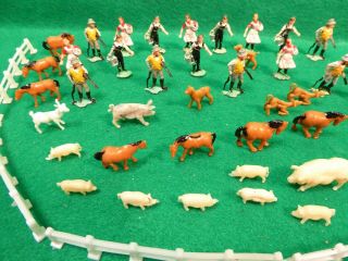 Vintage Hand Painted Plastic Toy Series Farm Set by Benley Hong Kong 4