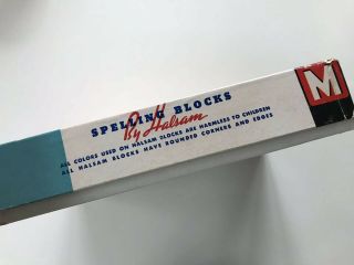 Vintage Halsam Wooden Children ' s Spelling Alphabet 30 Blocks Hal - Sam Orig Box 4