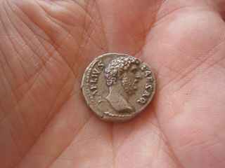 Ancient Roman Silver Denar,  Denarius,  Roma Aelius