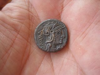 Ancient Republic Roman Silver Denar,  Denarius,  Roma N2,  Scarce Coin & Reverse