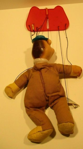 RARE 1961 HANNA BARBERA Knickerbocker HUCKLEBERRY HOUND Hanging String Puppet 8