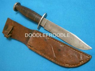 Vintage Ww2 Kinfolks Usa Big Combat Fighting Survival Bowie Knife Knives Hunting