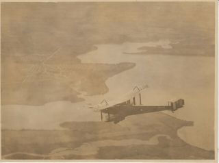 Wwi 6x8 Aerial Photo Biplane Bomber Over Aberdeen Proving Ground 1918 A