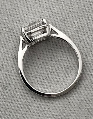 VINTAGE PLATINUM RING 2.  15 C ASSCHER CUT DIAMOND VS1,  E,  GIA,  RETAIL USD $44,  800 5