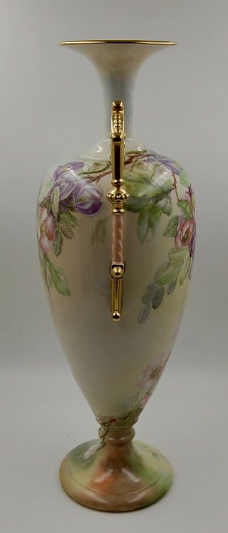 Antique American Belleek Cac Lenox Hand Painted Porcelain Vase Urn 18.  75 