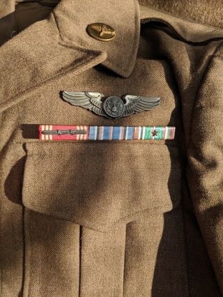 Outstanding WW2 Ike Jacket with Airborne Troop Carrier patch and Pilot wings 3