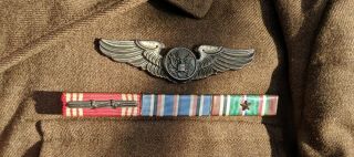 Outstanding WW2 Ike Jacket with Airborne Troop Carrier patch and Pilot wings 4