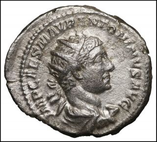Elagabalus Ar Antoninianus Old Ancient Roman Silver Coin Rome Empire Imperial