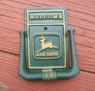 Vintage John Deere Cast Iron Farm Door Knocker 1994 Made Usa Whitehall Prod