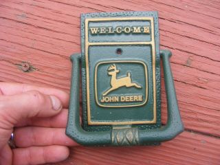 Vintage JOHN DEERE Cast Iron Farm Door Knocker 1994 MADE USA Whitehall Prod 2