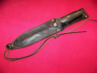 Rare Post Wwii Explorer Survival Ii Gerber Style Knife With Leather Sheath Exc.