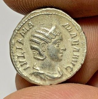 Ancient Roman Silver Coin Denarius Julia Mamaea 3.  1gr 18.  2mm