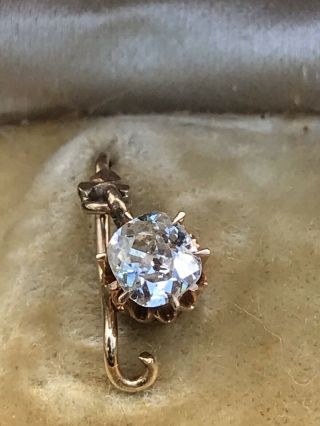 Early Victorian Yellow Gold And Large Old Mine Cut Diamond Solitaire Earrings 9