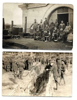 Ww1 Rppc American/us Soldiers Group 7