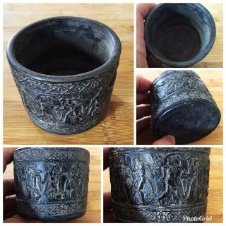Ancient Black Sasasian Blackware Pot C5th - 6th Cent Ad