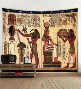 Ancient Egyptian Wall Tapestry,  Bed Spread,  Picnic Cloth Home Decor
