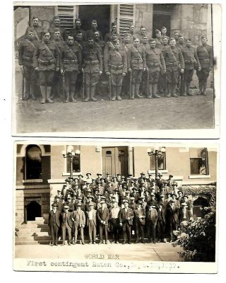 Ww1 Rppc American/us Soldiers Group 2