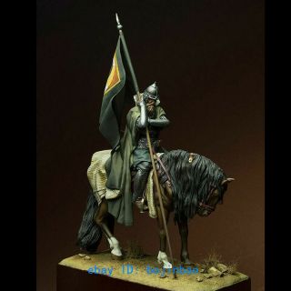 Ancient Knight On Horse Unpainted Model Kits 1/24 Scale 75mm Stand Hot