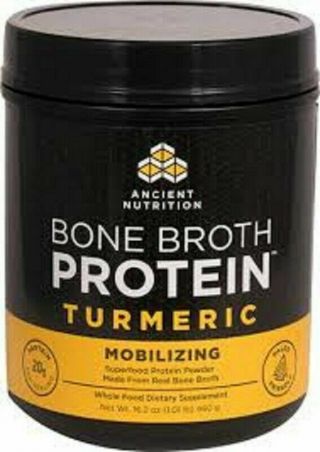 Ancient Nutrition Bone Broth Protein,  Turmeric 20 Servings