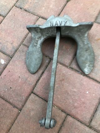 Ww1 Wwii Pound Navy Boat Anchor Steel 15lb Anchor Makers Mark Patent 1912