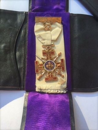 Antique Masonic 33rd Degree Scottish Rite Jewel 14k R.  H.  Munger Medal Eagle 1911 10