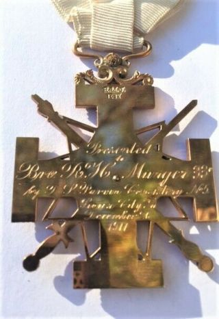 Antique Masonic 33rd Degree Scottish Rite Jewel 14k R.  H.  Munger Medal Eagle 1911 6