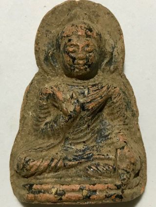 Phra Pang Prathanahipikkhu Lp Rare Old Thai Buddha Amulet Pendant Magic Ancient1