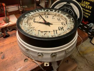 Vintage Antique Electric Neon Clock 1930s 11