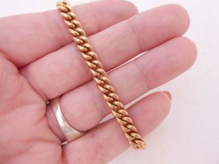 18ct Gold French Bracelet,  Heavy Victorian Curve Link 18k 750