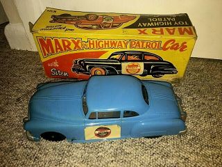 Vintage Marx Highway Patrol Car Friction Motor No524 Rare