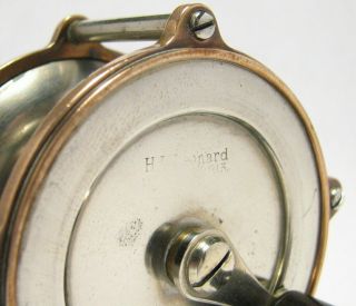 H.  L.  Leonard 1877 Patent Fly Reel Bi - Metal Julius vom Hofe Maker 7