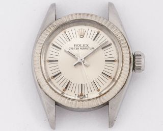 Vintage Rolex Stainless Steel Lady Oyster Perpetual Ref.  6719 W/ Fluted Bezel