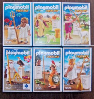 Collectible Playmobil 9523 9524 9525 9526 9149 9150 History Ancient Greek Gods