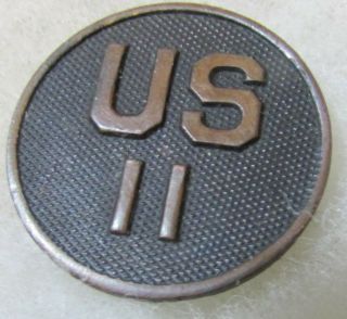 Ww1 Us Army 11th Regiment (5th Division) Us Collar Disc With Nut