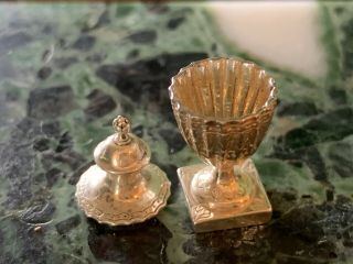 Miniature Dollhouse Artisan Obidiah Fisher RARE Sterling Silver Lidded Urn RARE 4