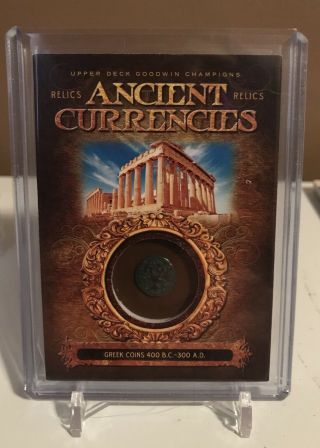 2019 Upper Deck Goodwin Champions Ancient Currencies Greek Coin Relic Wow