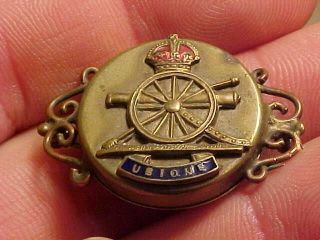 Wwi British Artillery Sweetheart Pin With Photo