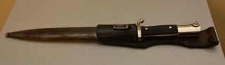 Vintage Wwii Solingen Mauser K98/kar 98 Bayonet Dagger With Scabbard And Frog