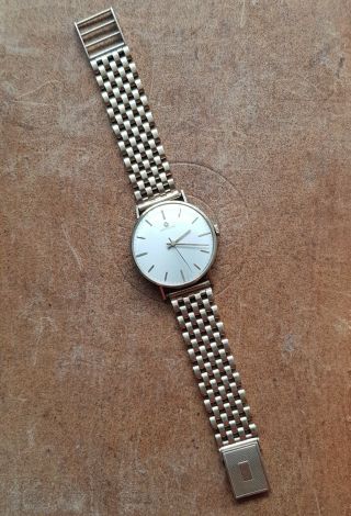 Vintage Certina 9k Solid Gold Mens Watch And Strap Swiss Made