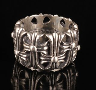 Vintage 925 Silver Ring Old 2003s Symbol Fashion Jewelry Embellishment Men Women
