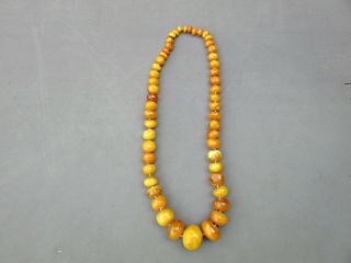 Large Antique Natural Baltic Amber Bead Necklace Estate Fresh 179 Grams 6