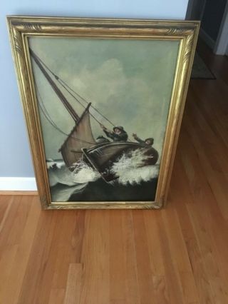 Antique Oil On Canvas Karl Buehr Painting