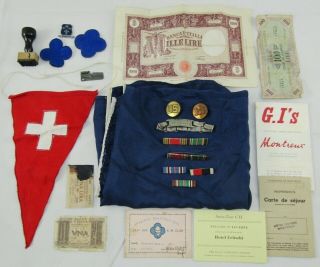Wwii U.  S.  Army 88th Division/351st Inf.  Rgt.  Named Insignia Grouping
