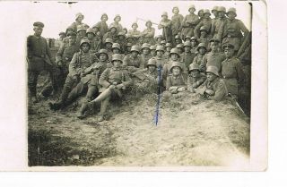 Wwi Photo No.  256 Steel Helmet Rifle